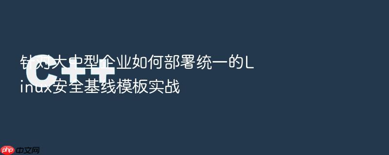 针对大中型企业如何部署统一的linux安全基线模板实战