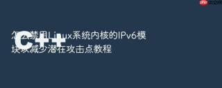 怎么禁用Linux系统内核的IPv6模块以减少潜在攻击点教程