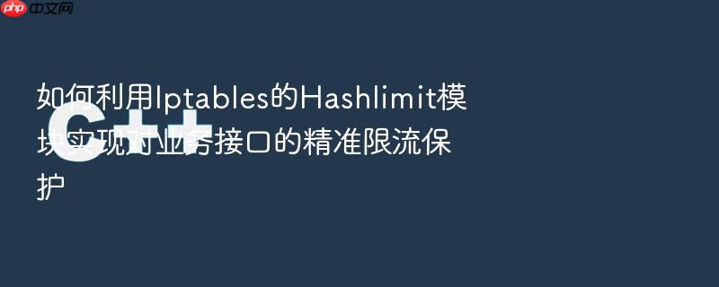 如何利用iptables的hashlimit模块实现对业务接口的精准限流保护