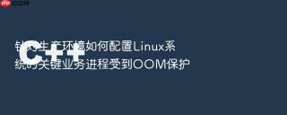 针对生产环境如何配置linux系统的关键业务进程受到oom保护