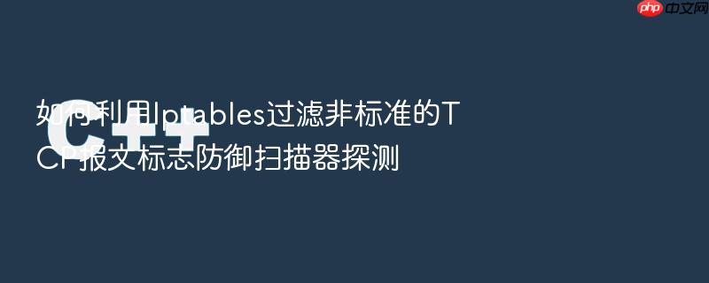 如何利用iptables过滤非标准的tcp报文标志防御扫描器探测