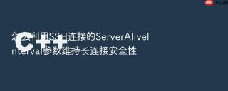 怎么利用SSH连接的ServerAliveInterval参数维持长连接安全性