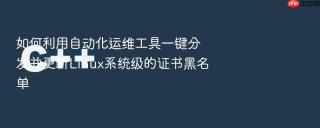 如何利用自动化运维工具一键分发并更新linux系统级的证书黑名单