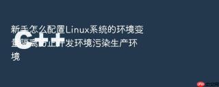 新手怎么配置Linux系统的环境变量隔离防止开发环境污染生产环境