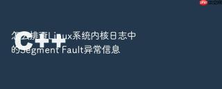 怎么排查linux系统内核日志中的segment fault异常信息