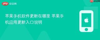 苹果手机软件更新在哪里 苹果手机应用更新入口说明