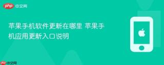 苹果手机软件更新在哪里 苹果手机应用更新入口说明