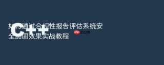 如何通过合规性报告评估系统安全加固效果实战教程