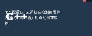 怎么配置linux系统在检测到硬件入侵（机箱开启）时自动锁死数据