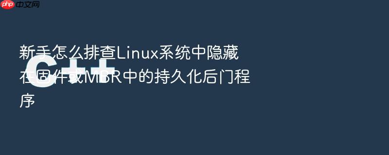 新手怎么排查linux系统中隐藏在固件或mbr中的持久化后门程序
