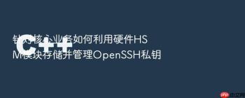 针对核心业务如何利用硬件HSM模块存储并管理OpenSSH私钥