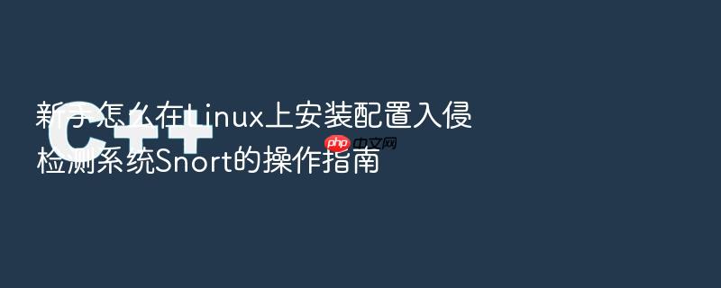 新手怎么在linux上安装配置入侵检测系统snort的操作指南