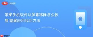 苹果手机软件从屏幕移除怎么恢复 隐藏应用找回方法