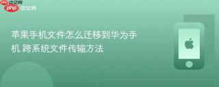 苹果手机文件怎么迁移到华为手机 跨系统文件传输方法