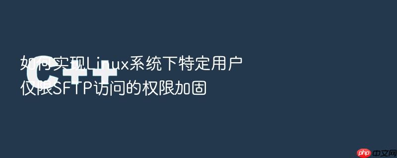 如何实现linux系统下特定用户仅限sftp访问的权限加固