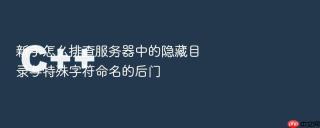 新手怎么排查服务器中的隐藏目录与特殊字符命名的后门