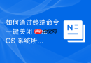 如何通过终端命令一键关闭 macOS 系统所有的视觉动画