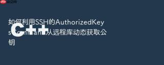 如何利用ssh的authorizedkeyscommand从远程库动态获取公钥