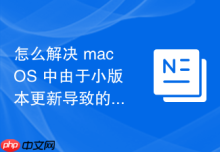 怎么解决 macOS 中由于小版本更新导致的软件环境报错