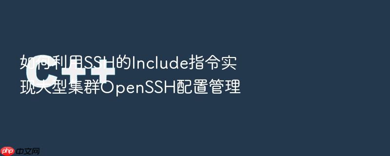 如何利用ssh的include指令实现大型集群openssh配置管理