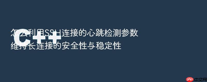 怎么利用ssh连接的心跳检测参数维持长连接的安全性与稳定性