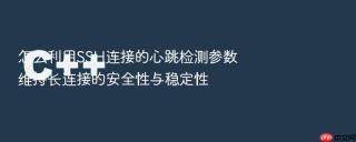 怎么利用ssh连接的心跳检测参数维持长连接的安全性与稳定性