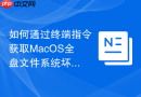 如何通过终端指令获取MacOS全盘文件系统坏块检测与修复报告