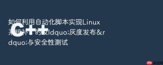 如何利用自动化脚本实现linux系统补丁的“灰度发布”与安全性测试