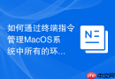 如何通过终端指令管理MacOS系统中所有的环境变量配置文件