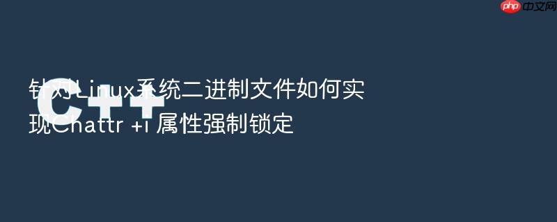 针对linux系统二进制文件如何实现chattr +i 属性强制锁定