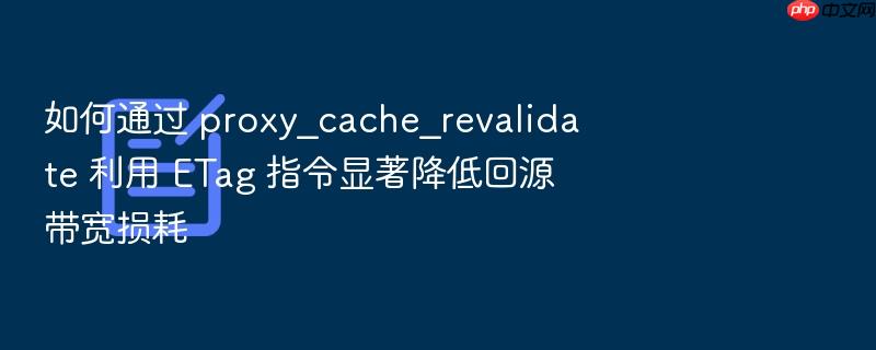 如何通过 proxy_cache_revalidate 利用 etag 指令显著降低回源带宽损耗