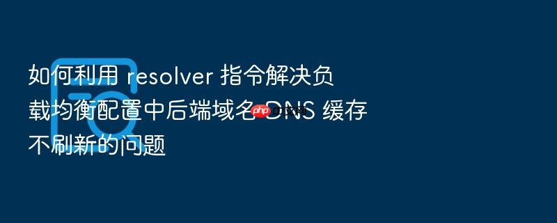 如何利用 resolver 指令解决负载均衡配置中后端域名 dns 缓存不刷新的问题