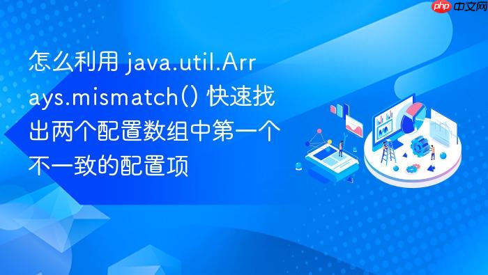 怎么利用 java.util.arrays.mismatch() 快速找出两个配置数组中第一个不一致的配置项