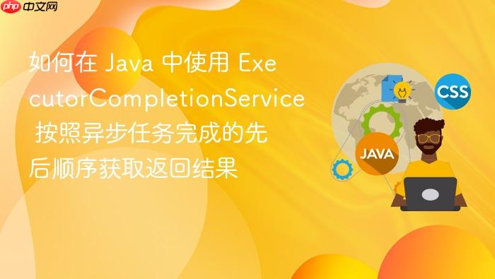 如何在 java 中使用 executorcompletionservice 按照异步任务完成的先后顺序获取返回结果