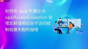 如何在 java 中通过 illegalaccessexception 处理反射调用时由于访问控制检查失败的报错