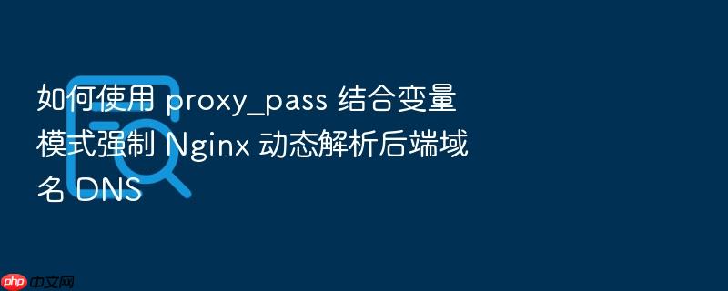 如何使用 proxy_pass 结合变量模式强制 nginx 动态解析后端域名 dns