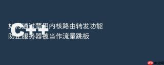 如何通过禁用内核路由转发功能防止服务器被当作流量跳板