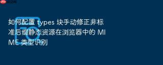 如何配置 types 块手动修正非标准后缀静态资源在浏览器中的 mime 类型识别