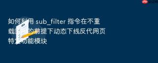 如何利用 sub_filter 指令在不重载应用的前提下动态下线反代网页特定功能模块