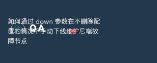 如何通过 down 参数在不删除配置的情况下手动下线维护后端故障节点