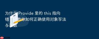 为什么 provide 里的 this 指向错了?教你如何正确使用对象写法与函数