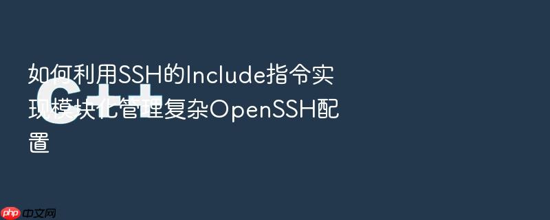 如何利用ssh的include指令实现模块化管理复杂openssh配置