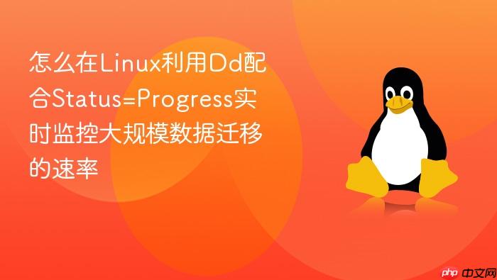 怎么在linux利用dd配合status=progress实时监控大规模数据迁移的速率