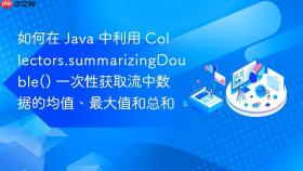 如何在 java 中利用 collectors.summarizingdouble() 一次性获取流中数据的均值、最大值和总和