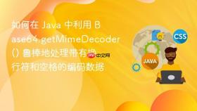 如何在 java 中利用 base64.getmimedecoder() 鲁棒地处理带有换行符和空格的编码数据