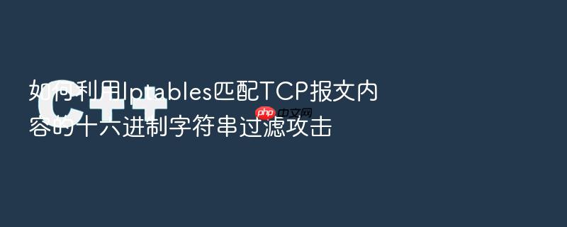 如何利用iptables匹配tcp报文内容的十六进制字符串过滤攻击