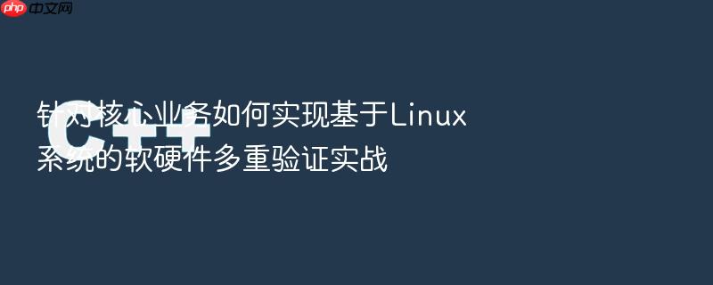 针对核心业务如何实现基于linux系统的软硬件多重验证实战