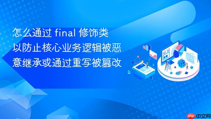 怎么通过 final 修饰类以防止核心业务逻辑被恶意继承或通过重写被篡改
