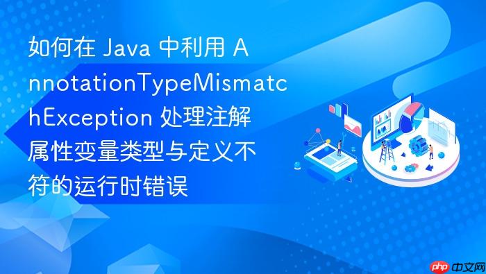 如何在 java 中利用 annotationtypemismatchexception 处理注解属性变量类型与定义不符的运行时错误