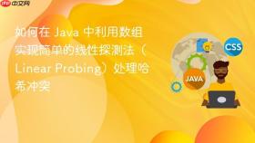 如何在 Java 中利用数组实现简单的线性探测法（Linear Probing）处理哈希冲突